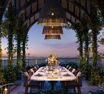 Continuum Club & Residences outdoor dining pavilion