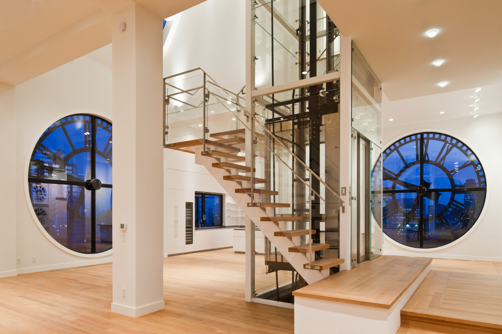 The Penthouse Clocktower in DUMBO Brooklyn at Sunset