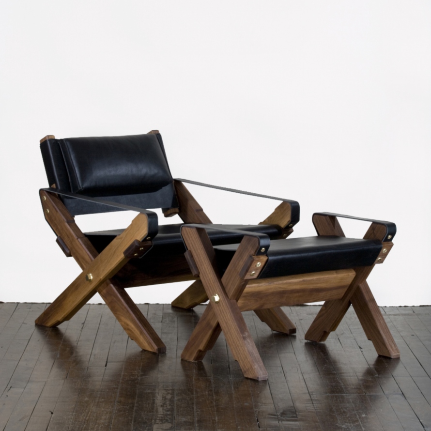 reader chair and footstool