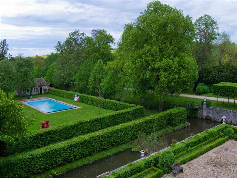 Catherine Deneuve Chateau Pool and Estate