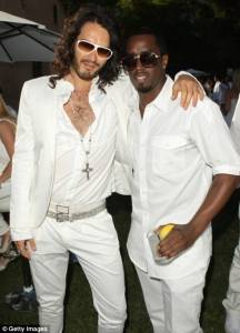Diddy's annual White Party with guest Russell Brand.