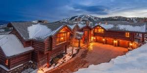 The estate boasts panoramic views of the reservoir and Bald Mountain.