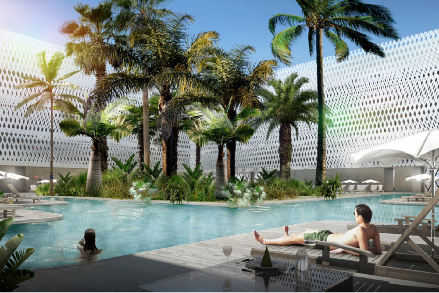 http://www.designboom.com/architecture/bjarke-ingels-group-big-kuala-lumpur-signature-tower-malaysia-03-01-2015/ Pool in the oasis-like courtyard