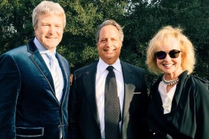 Nicole Van Parys and Gary Nesen enjoy the festivities with comedian, Sherwood member, and friend Jon Lovitz