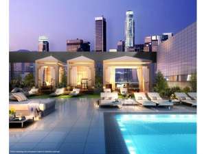 Artist’s rendering of the rooftop pool at The Ritz-Carlton Residences at L.A. LIVE