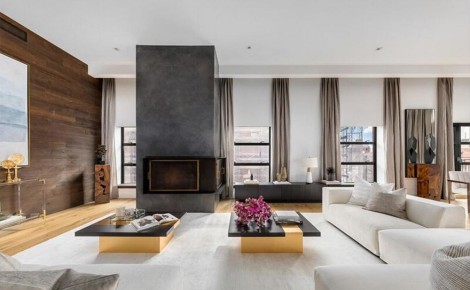 John Legend and Chrissy Teigen new York penthouse living room