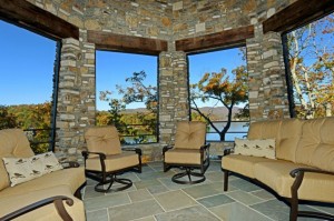 Nick Saban lighthouse in lake house interior