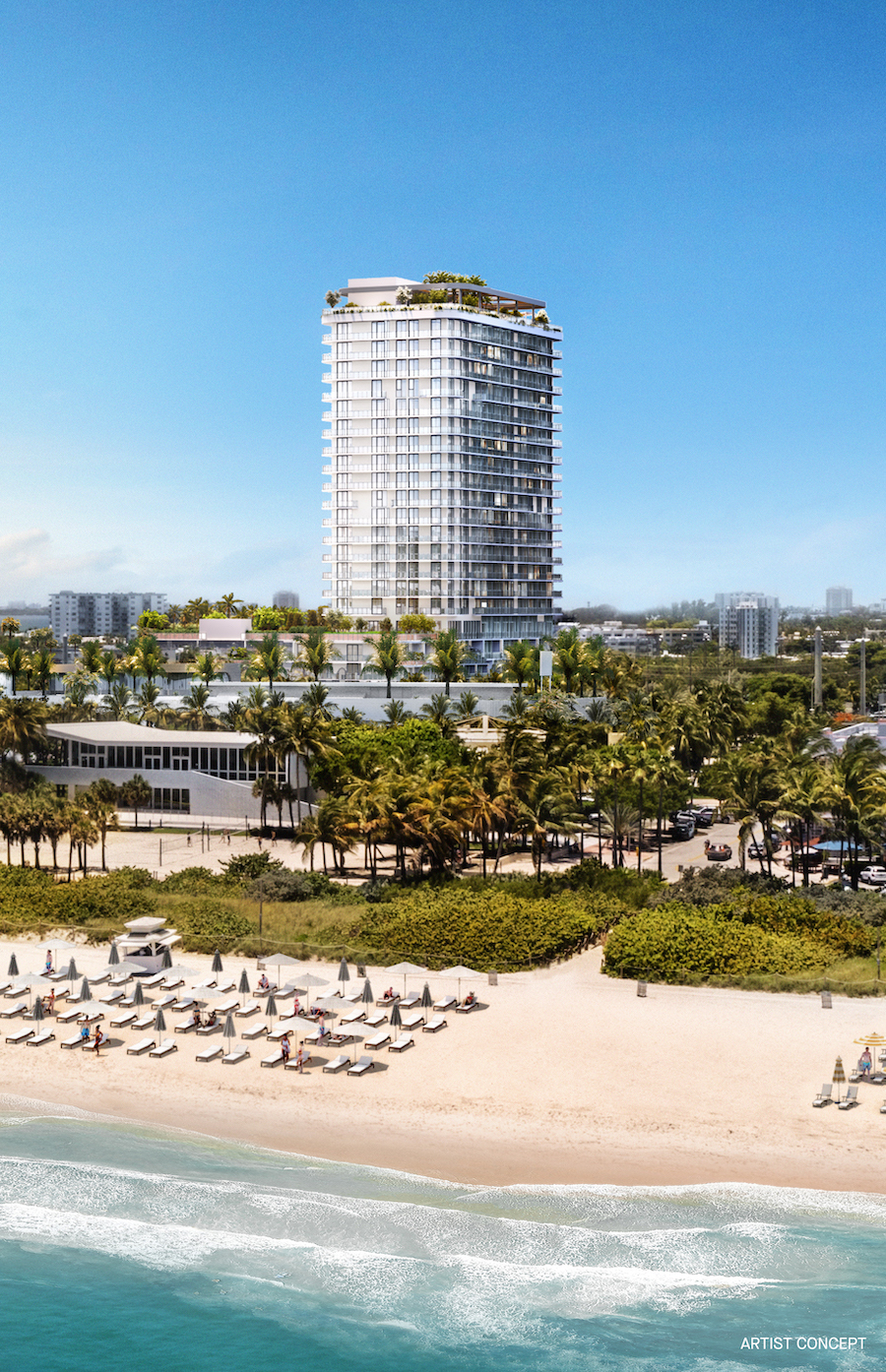 72 Park tower in North Beach, Miami Beach, artist concept