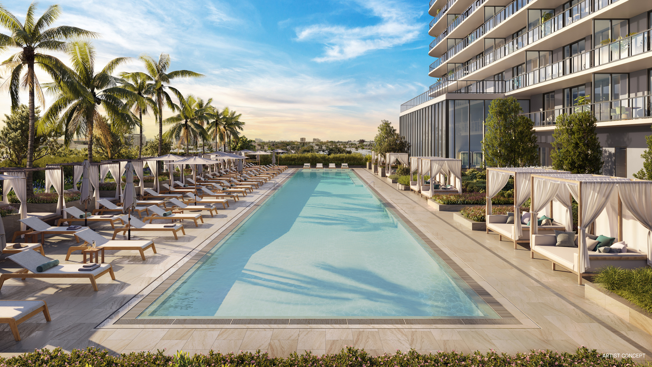 72 Park pool deck, artist concept
