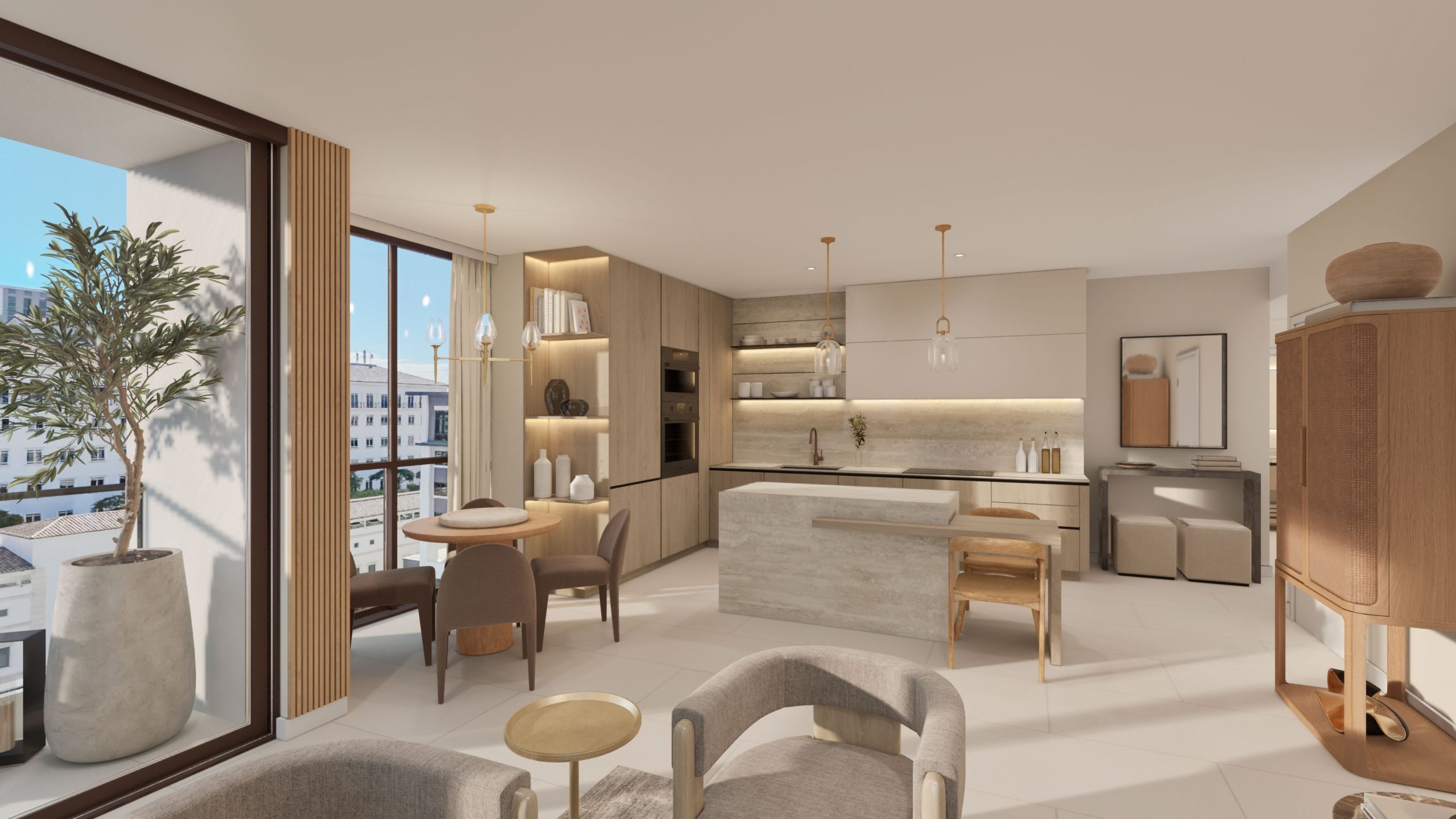 Cassia residence kitchen rendering