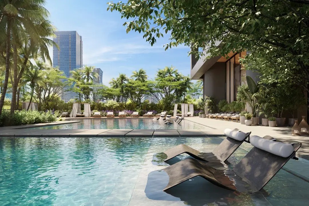 ORA by Casa Tua ninth-floor pool deck rendering