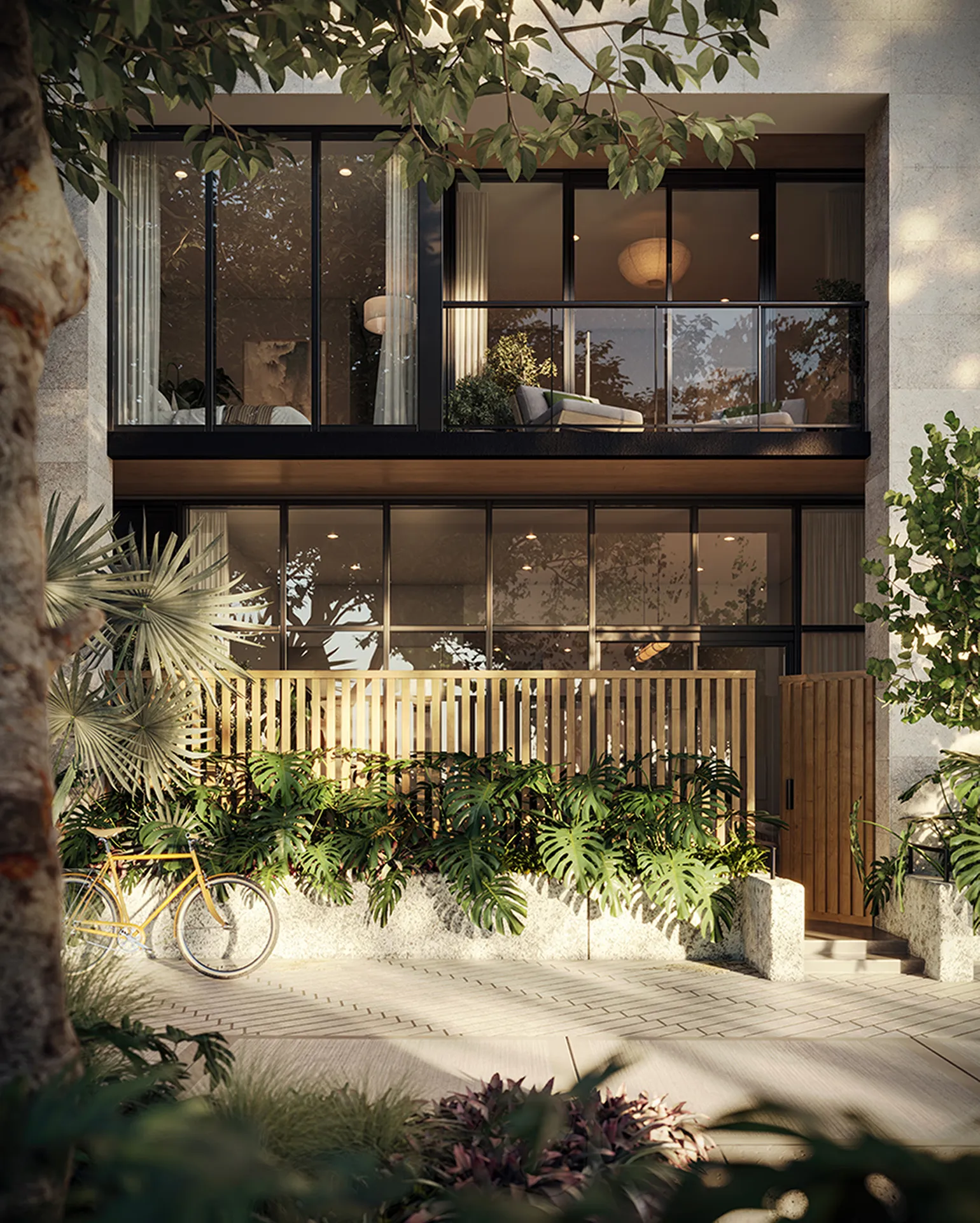 Townhome facade at THE WELL Coconut Grove