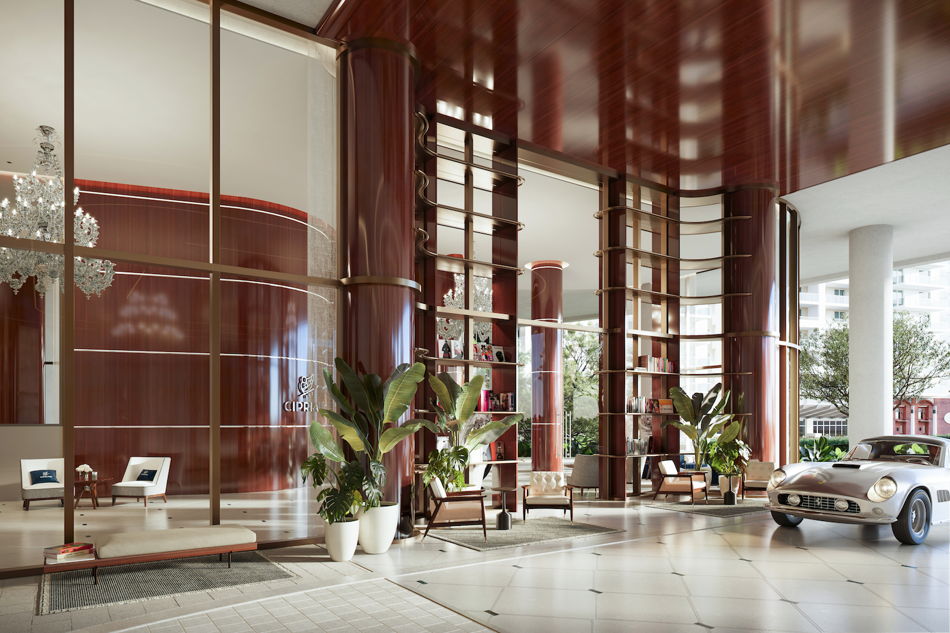 Cipriani Residences Miami residence interior overlooking the Brickell skyline