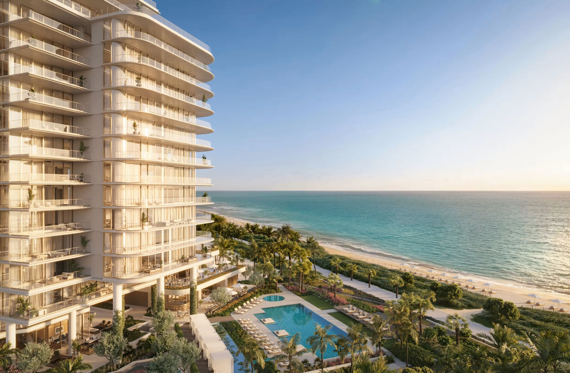 South Florida oceanfront skyline