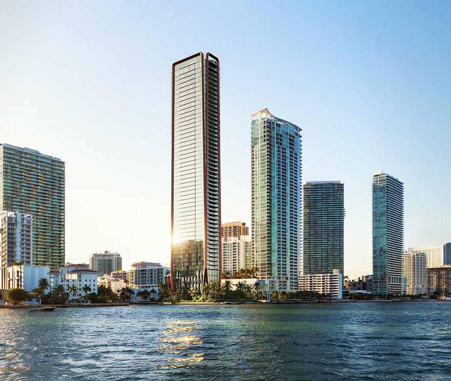 Villa Miami tower on the Edgewater bayfront